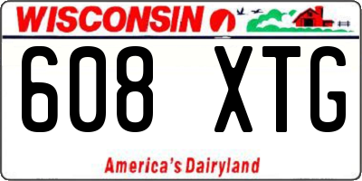 WI license plate 608XTG