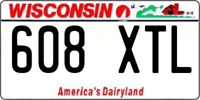 WI license plate 608XTL