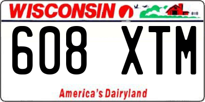 WI license plate 608XTM