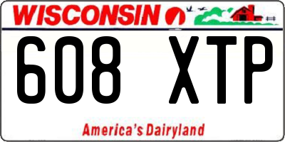 WI license plate 608XTP
