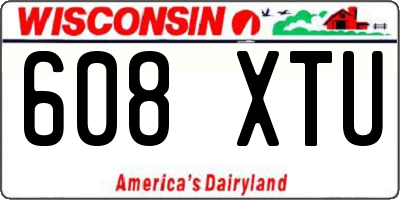 WI license plate 608XTU