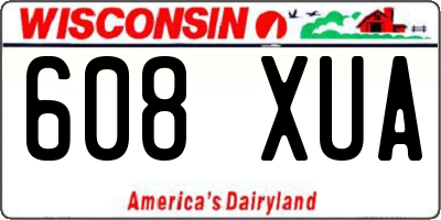 WI license plate 608XUA