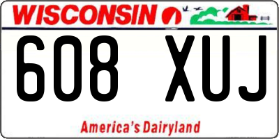 WI license plate 608XUJ