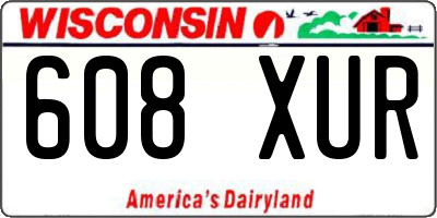 WI license plate 608XUR