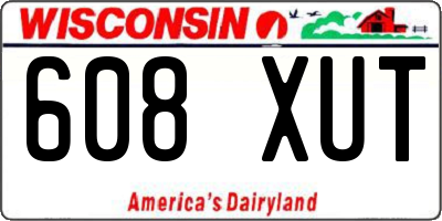 WI license plate 608XUT