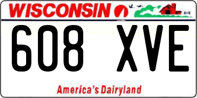 WI license plate 608XVE
