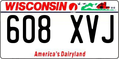WI license plate 608XVJ