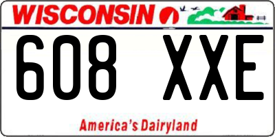 WI license plate 608XXE