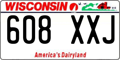 WI license plate 608XXJ