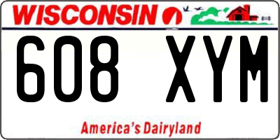 WI license plate 608XYM