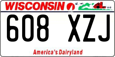 WI license plate 608XZJ