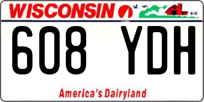 WI license plate 608YDH