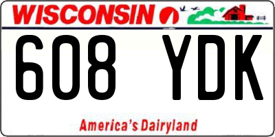 WI license plate 608YDK