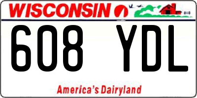 WI license plate 608YDL