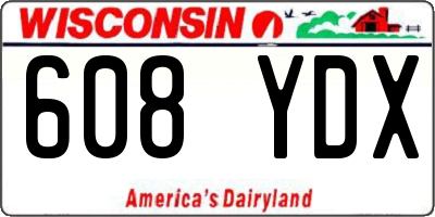 WI license plate 608YDX