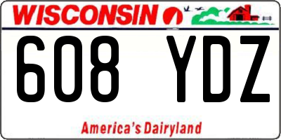 WI license plate 608YDZ