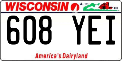 WI license plate 608YEI