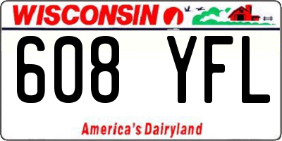 WI license plate 608YFL