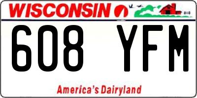 WI license plate 608YFM