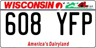 WI license plate 608YFP
