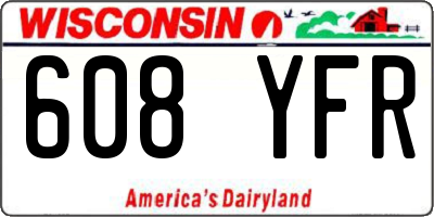 WI license plate 608YFR