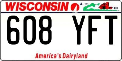 WI license plate 608YFT