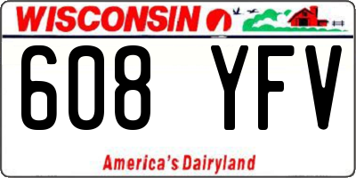 WI license plate 608YFV
