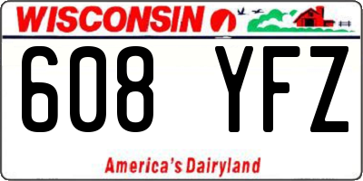 WI license plate 608YFZ