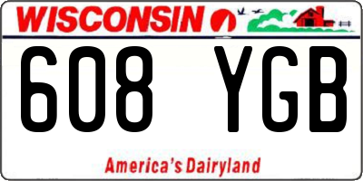 WI license plate 608YGB