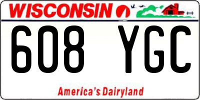 WI license plate 608YGC