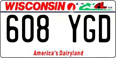 WI license plate 608YGD