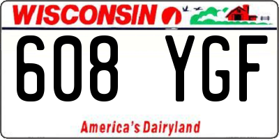 WI license plate 608YGF