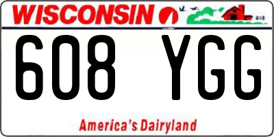 WI license plate 608YGG