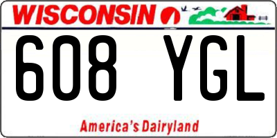 WI license plate 608YGL