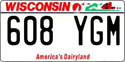 WI license plate 608YGM
