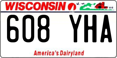 WI license plate 608YHA