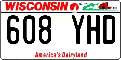 WI license plate 608YHD