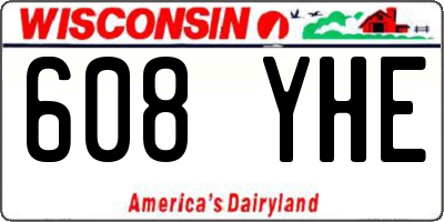 WI license plate 608YHE