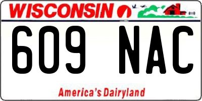 WI license plate 609NAC