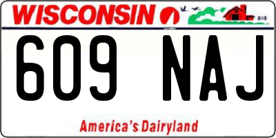 WI license plate 609NAJ