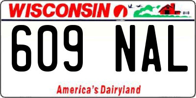 WI license plate 609NAL