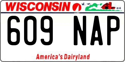 WI license plate 609NAP