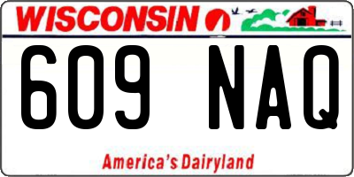 WI license plate 609NAQ