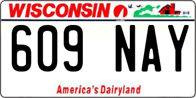 WI license plate 609NAY