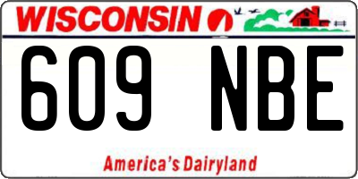 WI license plate 609NBE