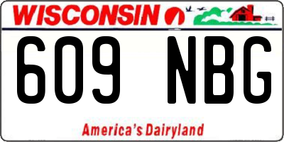WI license plate 609NBG