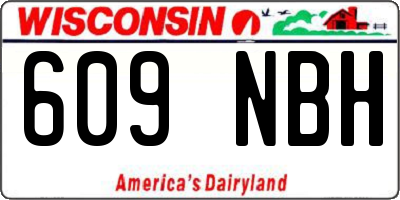 WI license plate 609NBH