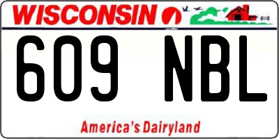 WI license plate 609NBL
