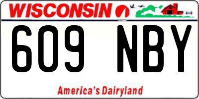 WI license plate 609NBY