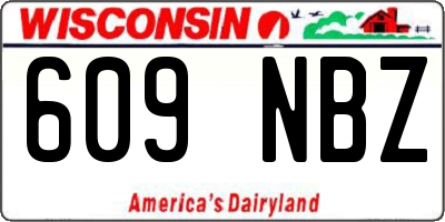 WI license plate 609NBZ